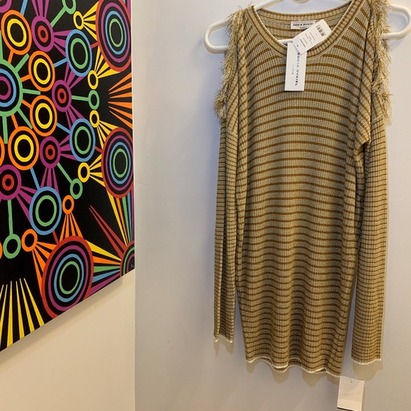 SONIA RYKIEL PARIS off-the-shoulder snitted dress, - Picture 1 of 5